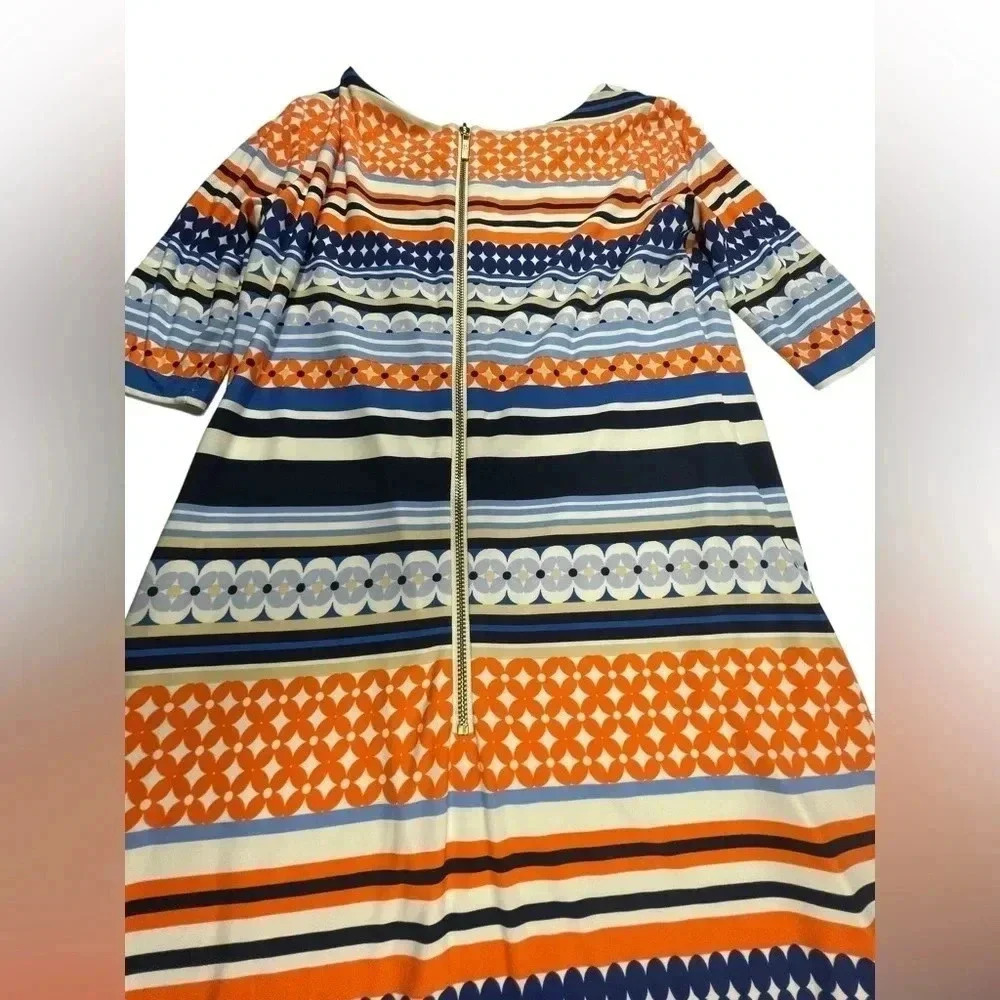 Eliza J Printed Stripe Shift Dress Size 2 - Picture 7 of 13